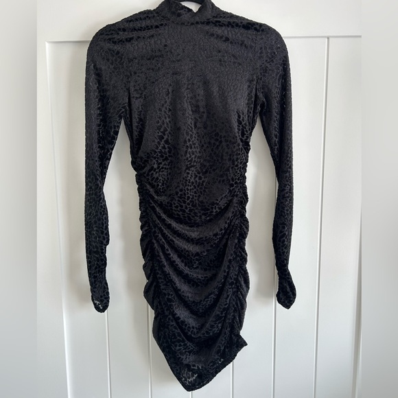 LIKELY Women's Leopard Burnout Wylie Dress - missing button on neck closure - Picture 4 of 5